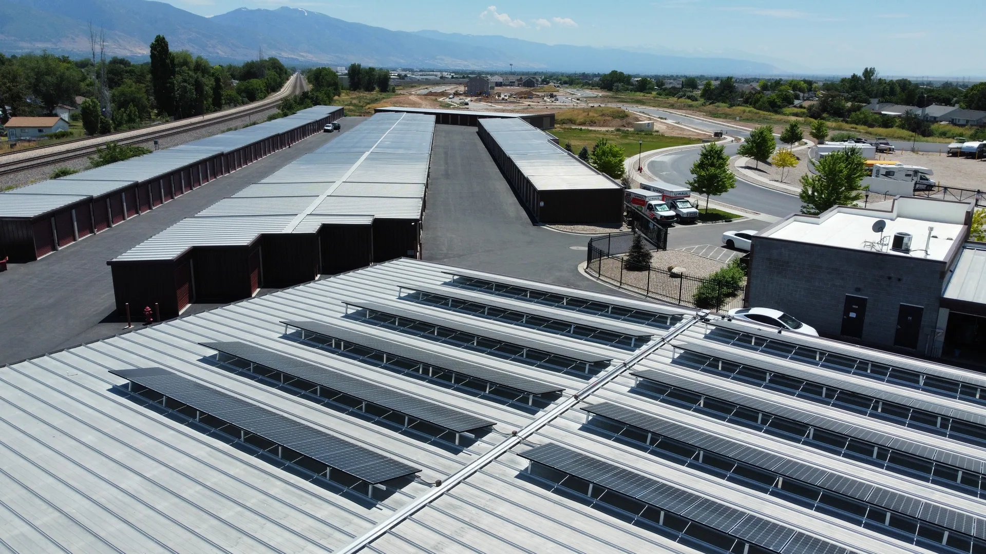 Layton Crossing RV storage wide drone view