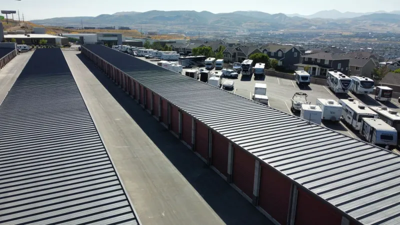 Point of the Mountain RV storage with mountain views